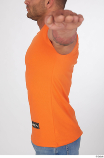 Garrott casual dressed orange t shirt upper body 0003.jpg